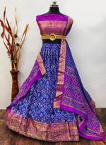 Dola Silk Blue Festival Wear Zari Work Lehenga Choli